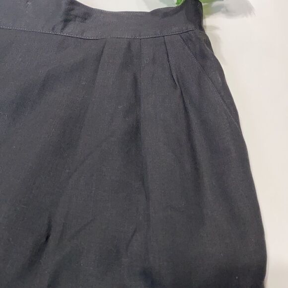 Vintage Black Pleated Pencil‎ Skirt with Pockets 8 - Picture 2 of 9
